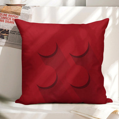 Red Brick Linen Throw Pillow Cover