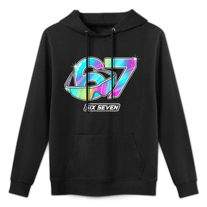 Womens 6 7 Meme Six Seven Sunglasses Gen Alpha Funny Design 67 Medium-Weight Fabric Hoodie
