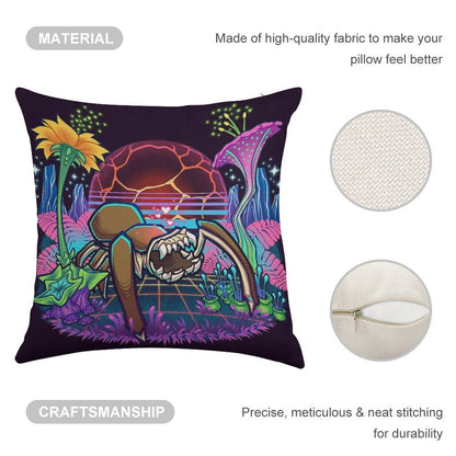 Believe In Steeve Linen Throw Pillow Cover