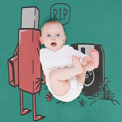 RIP Floppy Throw Blanket