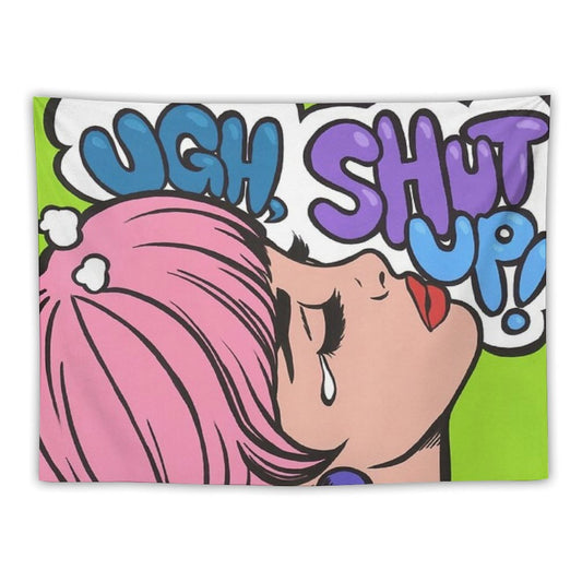 Ugh, Shut Up! Crying Comic Girl Tapestry