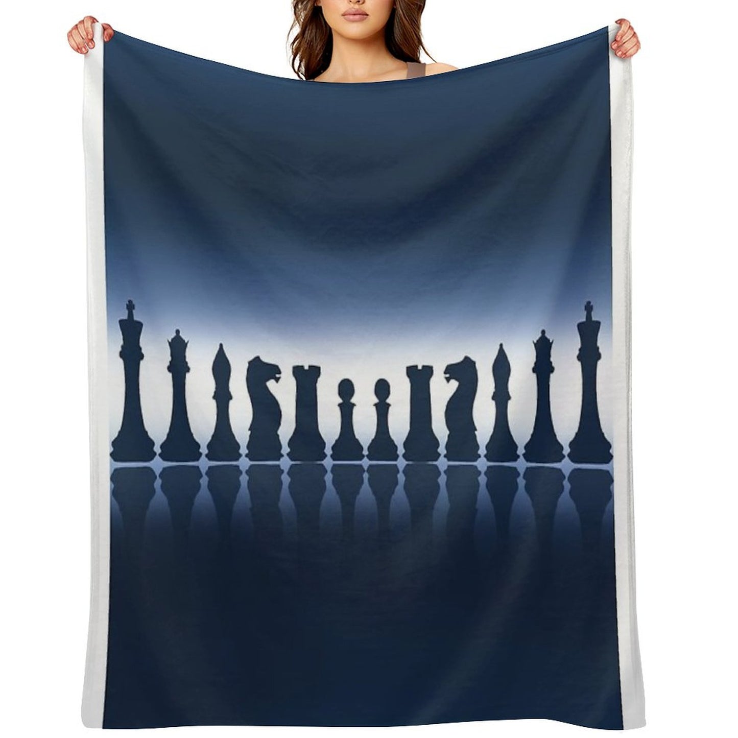 Chess Pieces Throw Blanket
