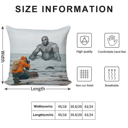 Taking A Photo of Barry Wood Soft Luxury Feel Throw Pillow