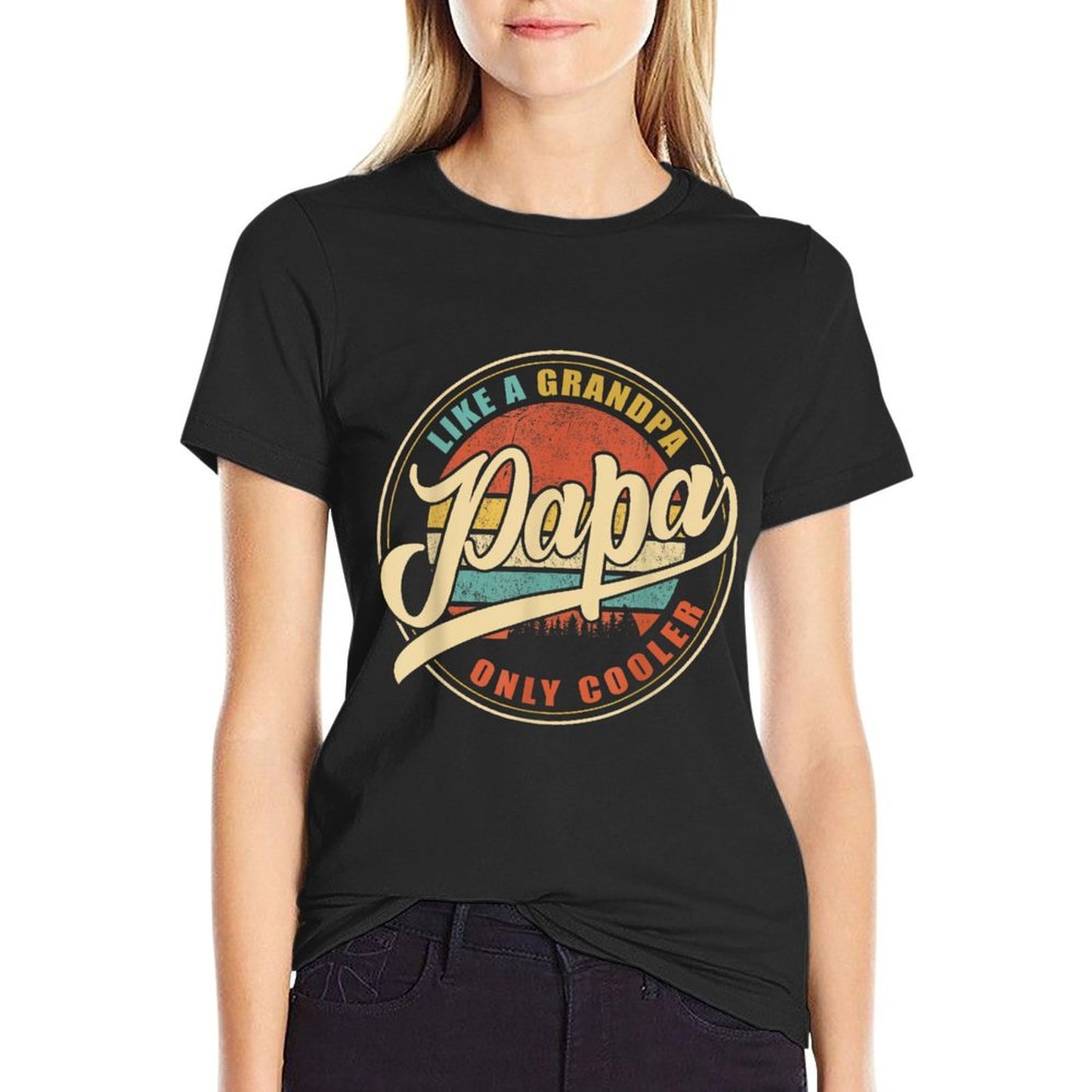 PAPA Like A Grandpa ONLY COOLER Funny Dad Papa Definition T-Shirt