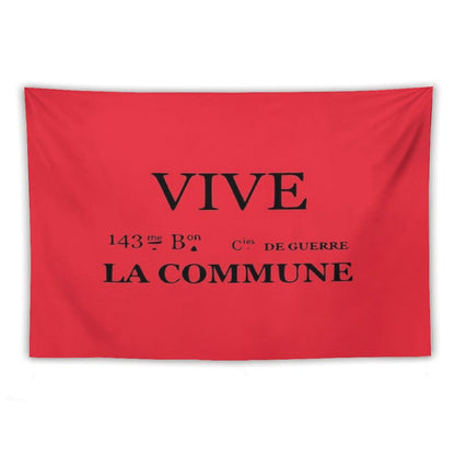 Vive La Commune Flag of The 143rd Battalion of The Communal National Guards of The Paris Commune Tapestry