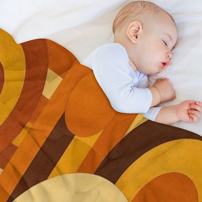 Arches And Sunspots Retro MCM Geometric Design Throw Blanket