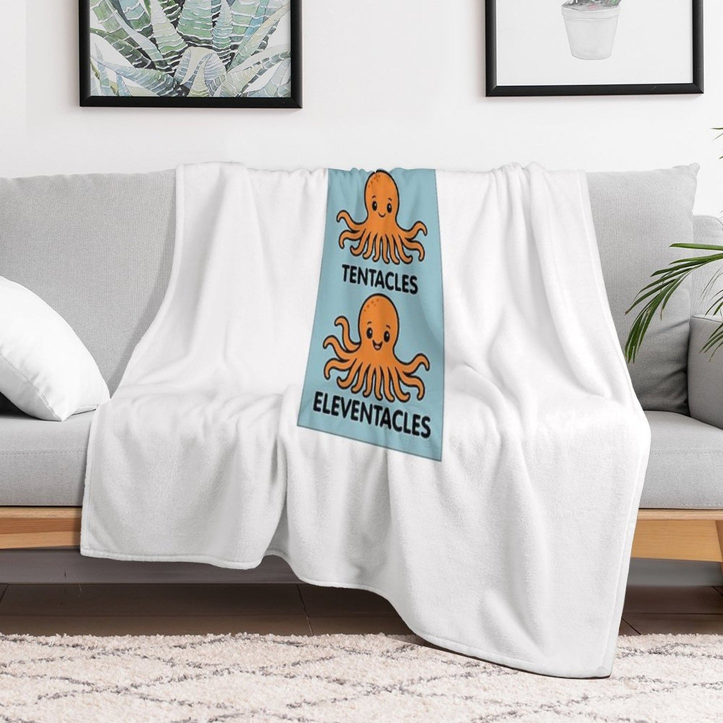 Sea Creatures Octopus, Throw Blanket
