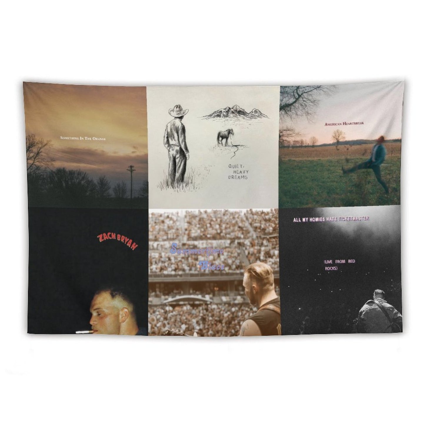 Zach Singer Bryan 6 Ablums Collection Cover Tapestry