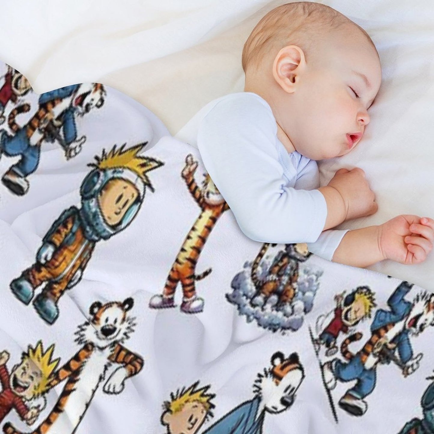 The World of Calvin And His Friendly Tiger Throw Blanket