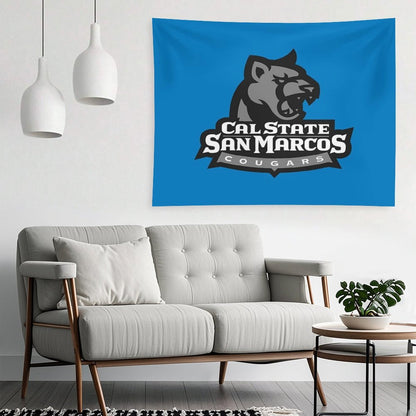 San Marcos Black Cougar Tapestry