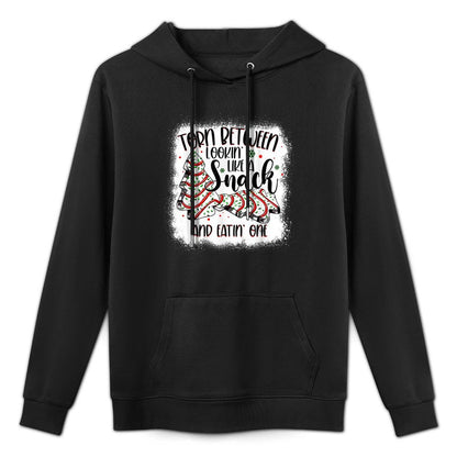 Christmas Tree Cake Torn Between Lookin Like A Snack Debbie All-Day Comfort Hoodie