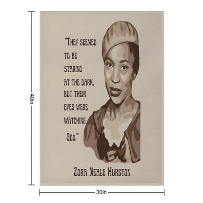 Zora Neale Hurston Portrait And Quote Throw Blanket