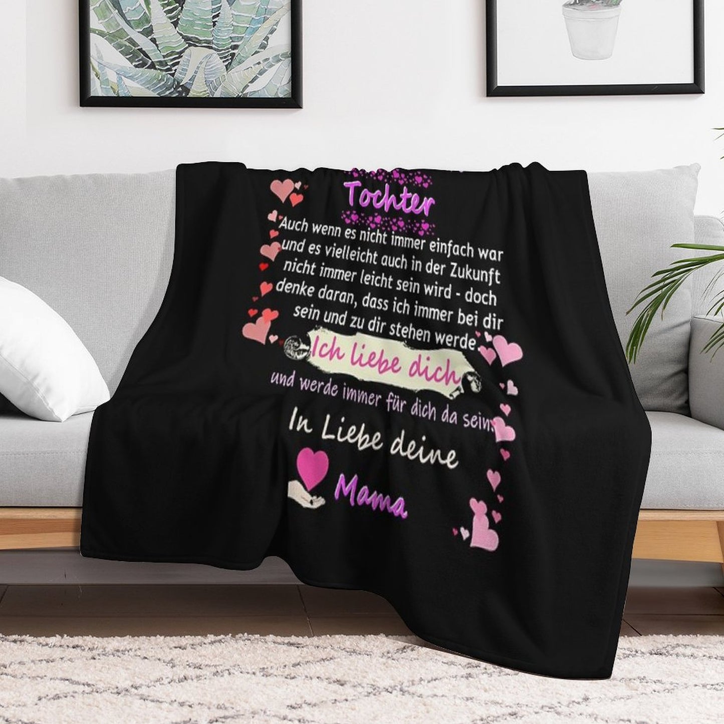 Wonderful Daughter-mother Saying Throw Blanket