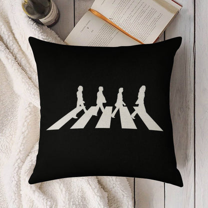 Minimalistic Abbey Road Linen Throw Pillow Cover