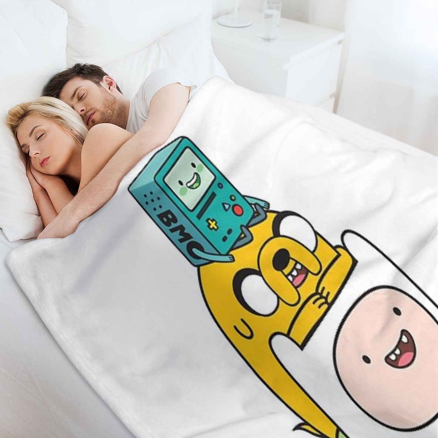 Finn Jake BMO Throw Blanket