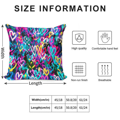 HEARTS STREET Soft Shrink-Resistant Throw Pillow