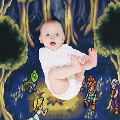 Chrono Trigger Camping Scene Throw Blanket