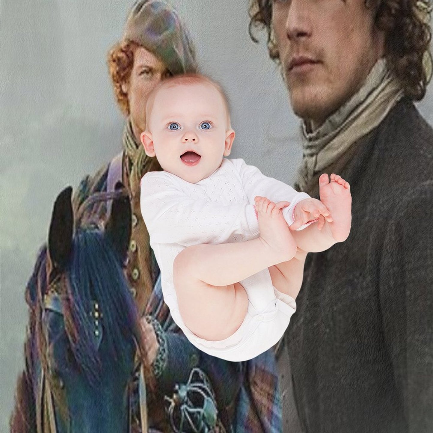 Jamie Fraser-Highland WarriorOutlander Throw Blanket