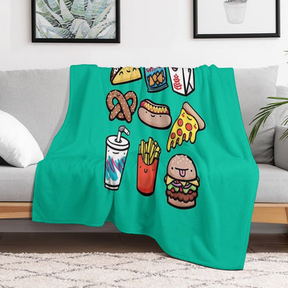 Junk Food Dudes Throw Blanket