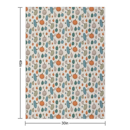 Painterly Pumpkins Throw Blanket