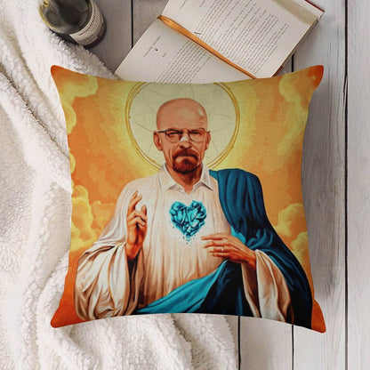 Walter White Linen Throw Pillow Cover