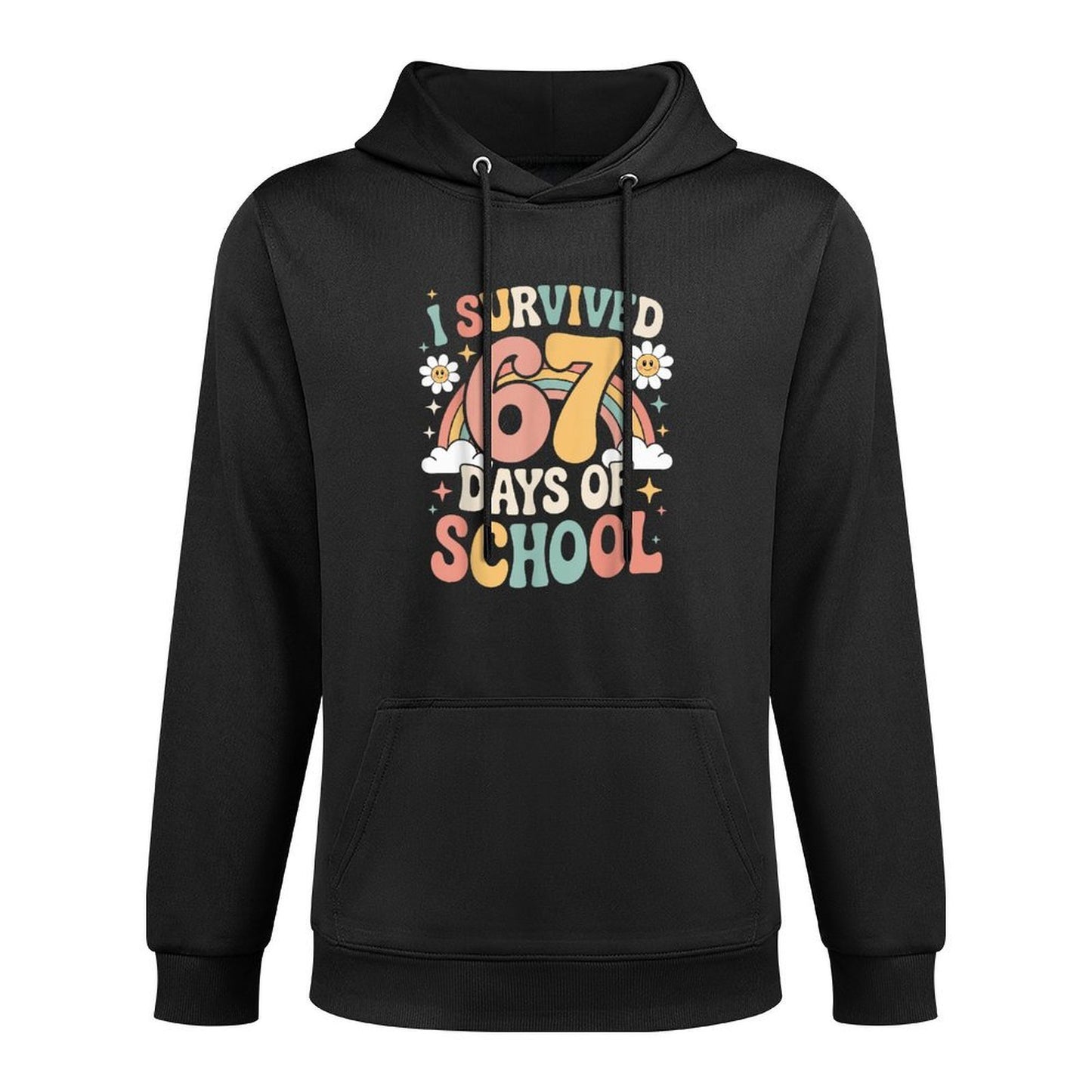 I Survived 67 Days of School - Funny Teachers Students Meme Moisture-Wicking Hoodie