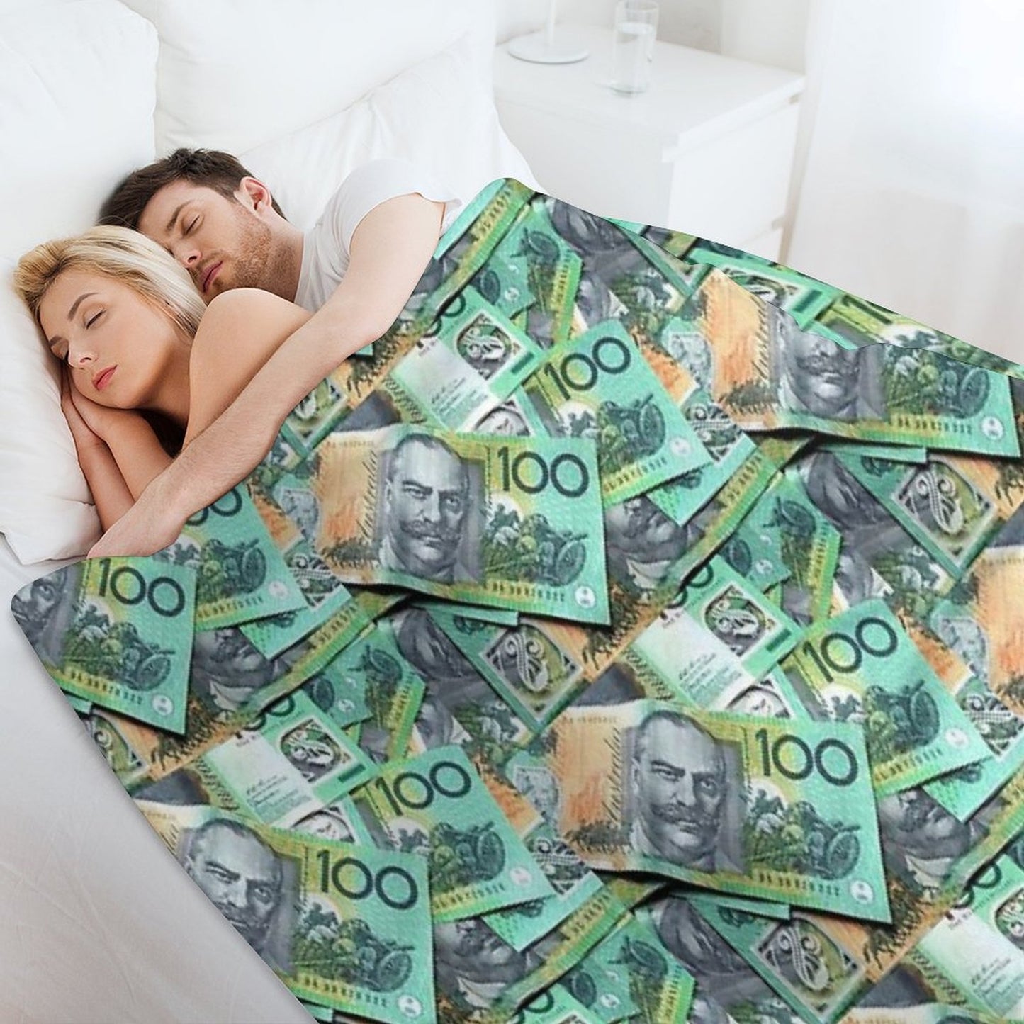 Australian $100 Notes Throw Blanket