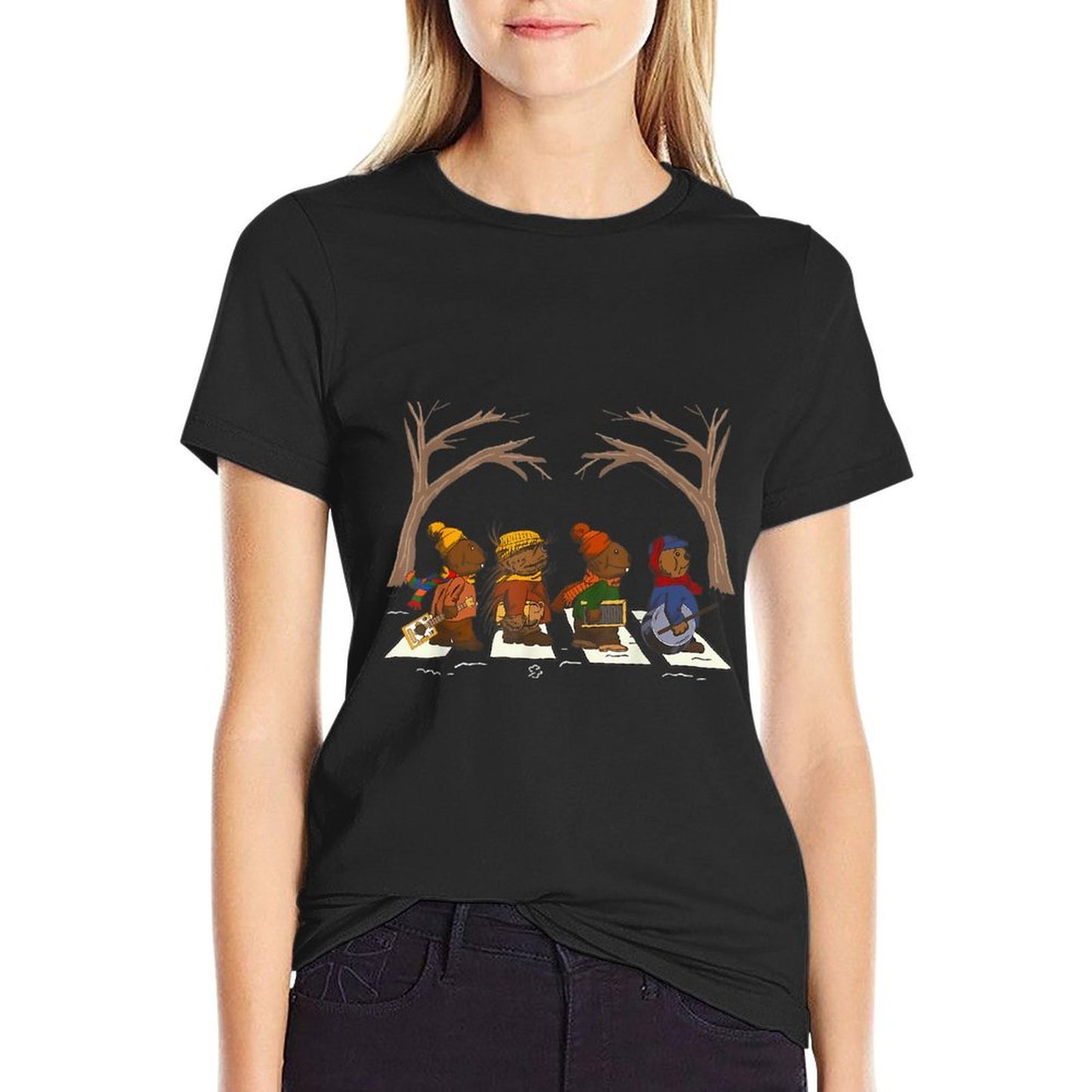 Jug Band Road Cozy Christmas  Heathered Texture T-Shirt
