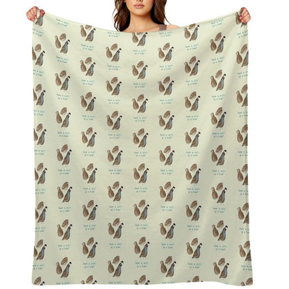Quial of A Time Throw Blanket