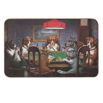 Dogs Playing Poker A Friend In Need (High Resolution), C.M. Coolidge Bath Mat