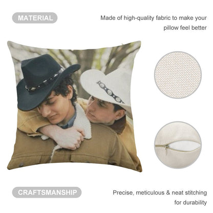 Slushy Noobz Brokeback Mountain Linen Throw Pillow Cover