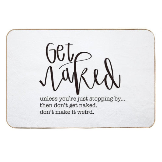 Get Naked Plain Bathroom Decor Bath Mat