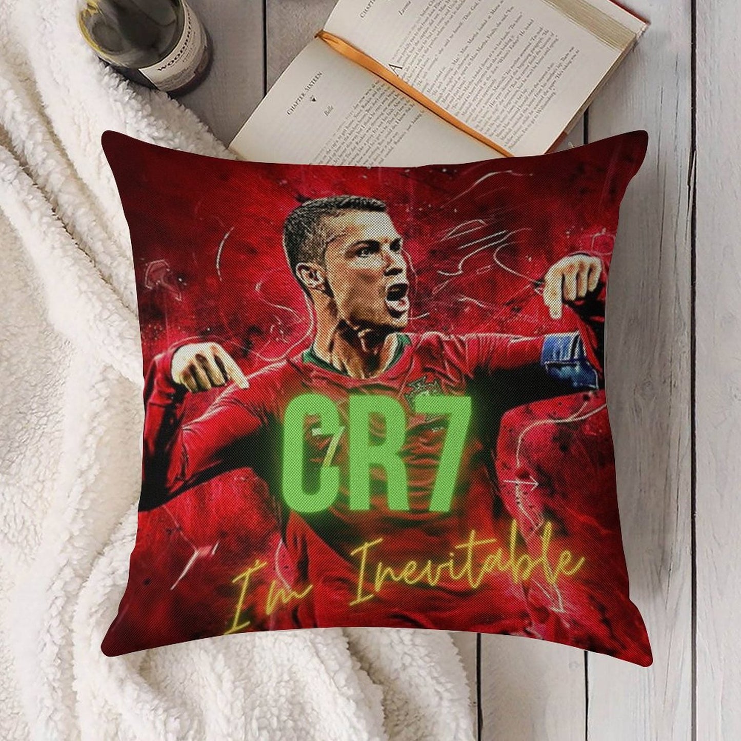 CR7 Linen Throw Pillow Cover