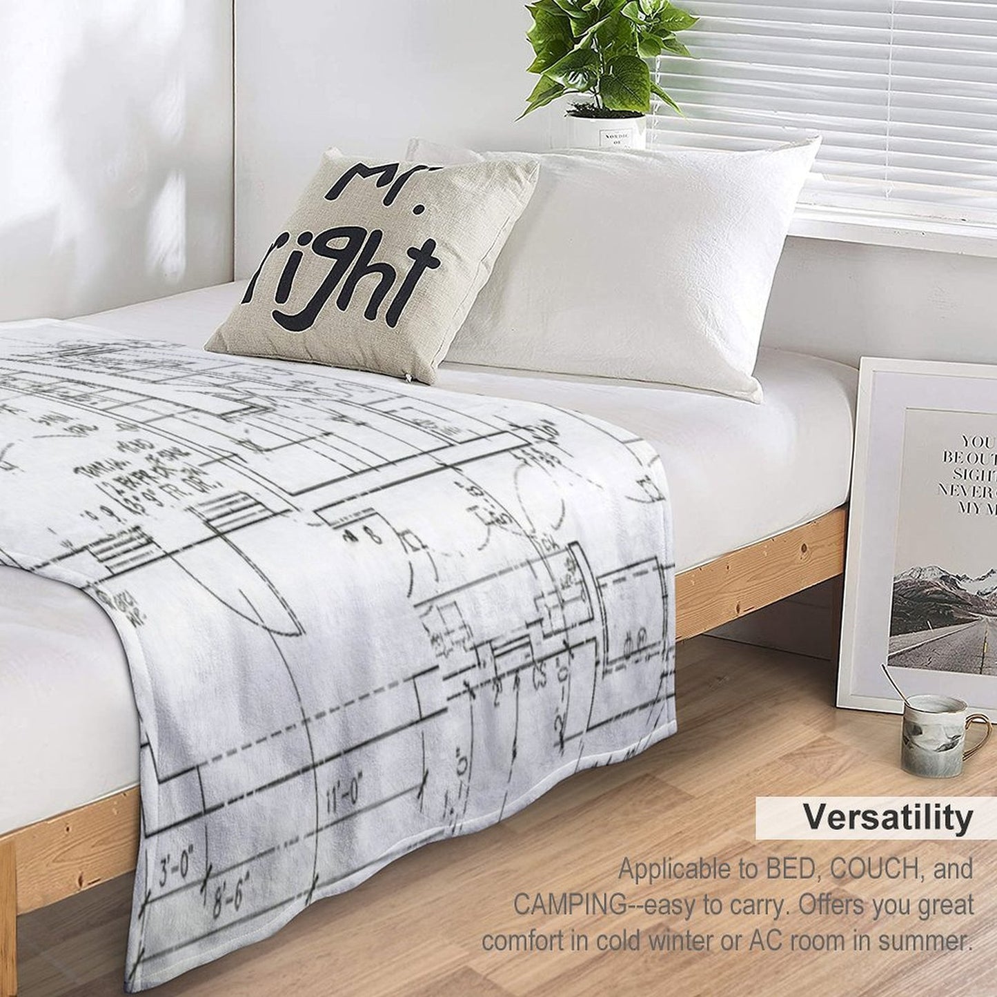 Architects Blueprint - Architecture Pattern Throw Blanket