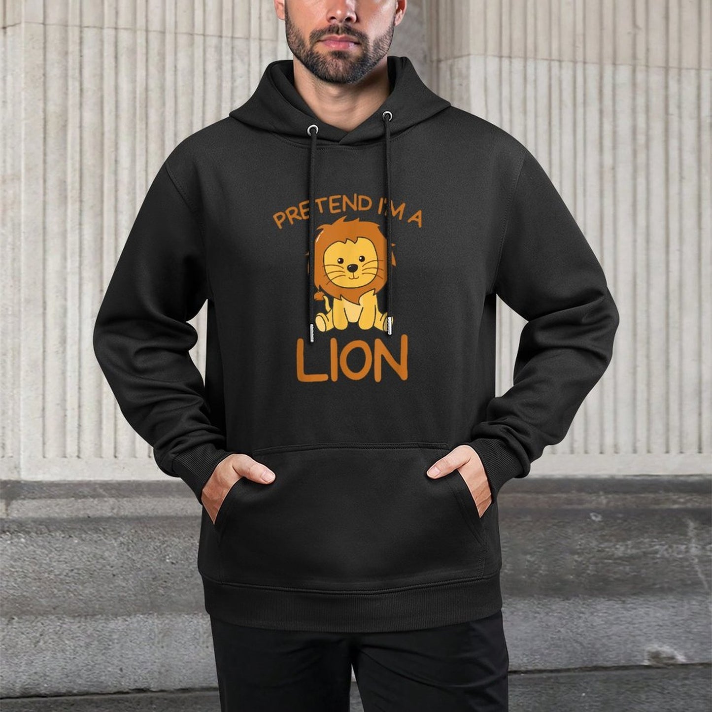 Pretend Im A Lion Halloween Costume Shrink-Resistant Hoodie