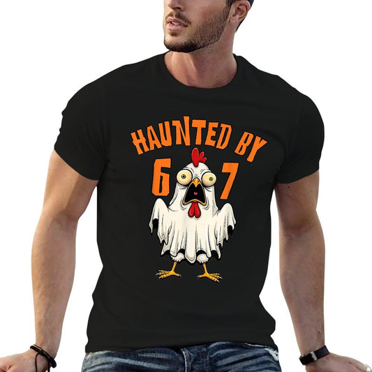 Funny Six Seven Chicken Ghost Z Halloween 67 Haunted by 67  Quick-drying T-Shirt