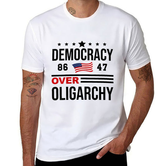 Womens Democracy Over Oligarchy No Oligarchs Fight Oligarchy  Wrinkle-resistant T-Shirt