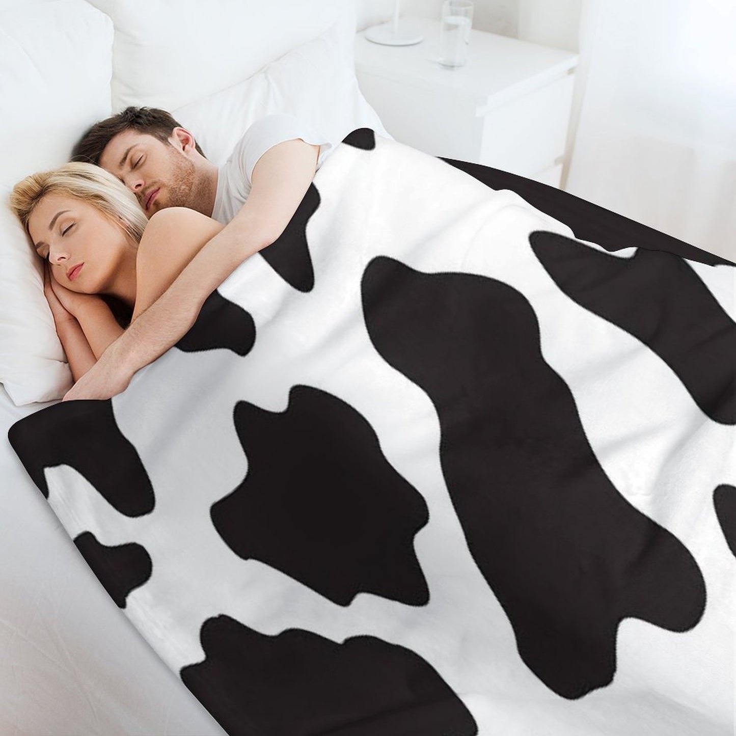 Cow Animal Print Cowboy Country Ranch Farm Style Throw Blanket