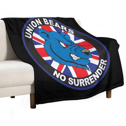 Retro Union Bears - Rangers Throw Blanket
