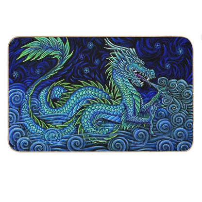 Chinese Azure Dragon Bath Mat