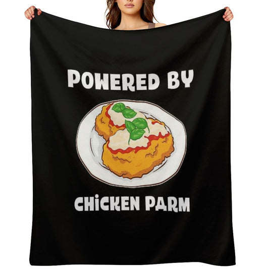 Italian Foodie Parmesan Powered By Chicken Parm Design Throw Blanket