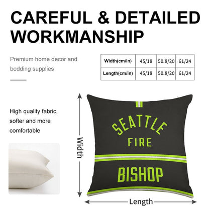 Station 19 - Seattle Fire Bishop Turnouts Pillow Linen Throw Pillow Cover