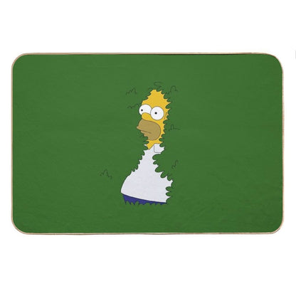 Homer In The Bushes Bath Mat