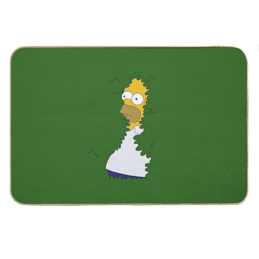 Homer In The Bushes Bath Mat