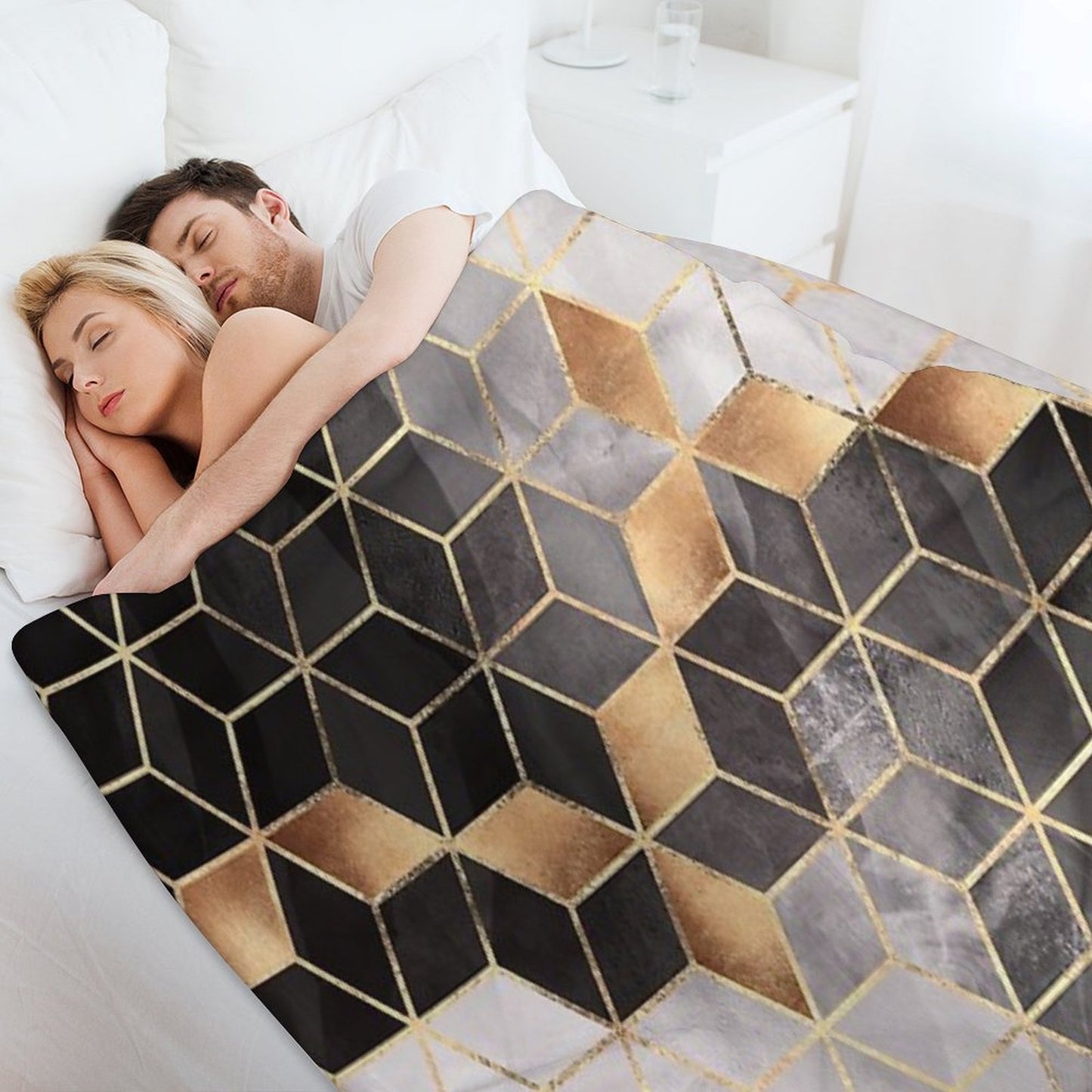 Smoky Cubes Throw Blanket