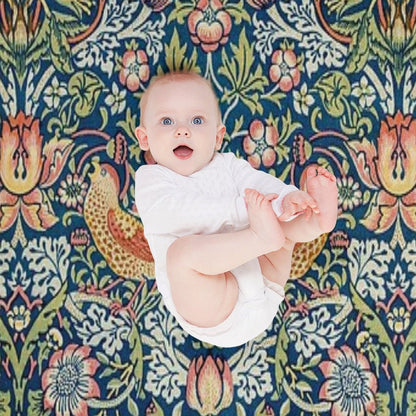 Strawberry Thief by William Morris Throw Blanket