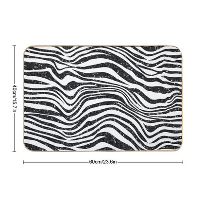 Glitter Zebra Bath Mat