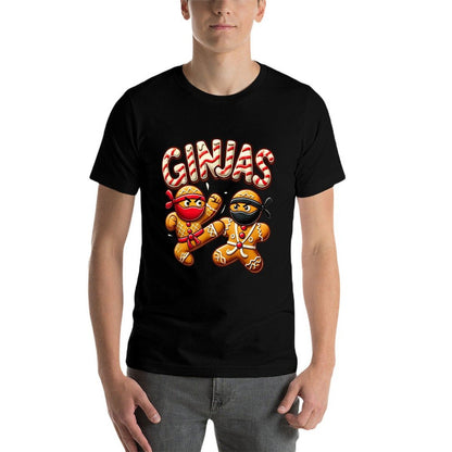 Funny Ginjas Gingerbread Ninjas for Kid Boys Christmas Xmas  Trendy Pattern T-Shirt