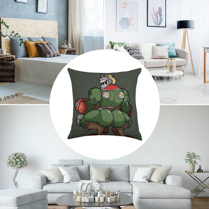Potemkin Culo Linen Throw Pillow Cover