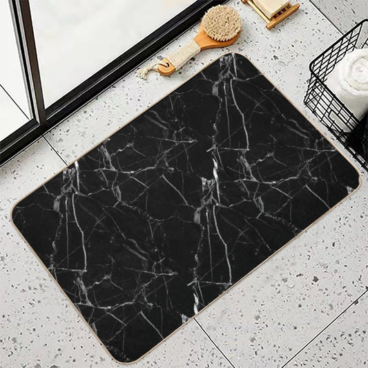 BLACK MARBLE Bath Mat